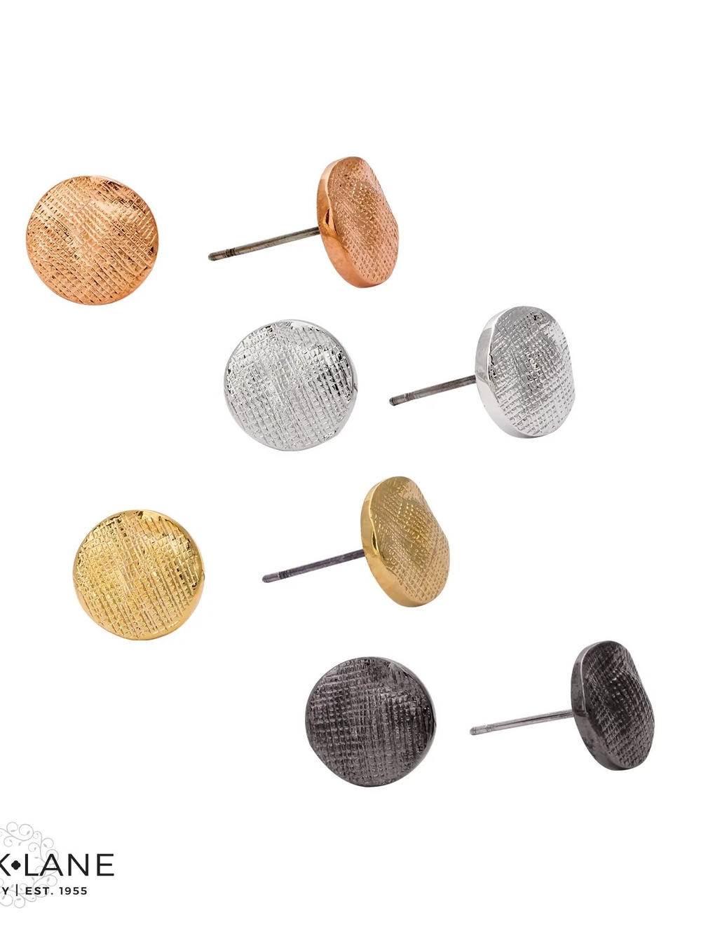Parklane Dottie Stud Earrings- Hematite Color